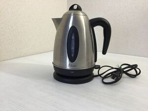 KOIZUMI／小泉成器　電気ケトル　1.7リットル　シルバー　KDP-S302 湯沸かし器　S-Line 動作品　ステンレス　お茶　コーヒー　中古