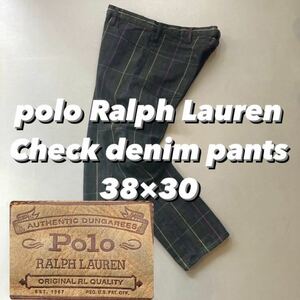 polo Ralph Lauren check denim pants ラルフローレン　チェックデニムパンツ 5ポケット