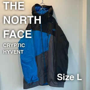 THE NORTH FACE ノースフェイス　マウンテンパーカー　L 青　黒　ブルー　ブラック　CRYPTIC HYVENT 