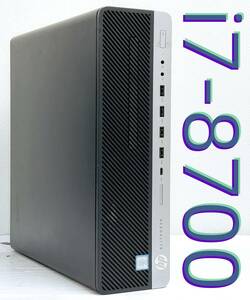 パソコン単体HP EliteDesk 800 G4・Core i7-8700・メモリ16GB・SSD500GB+HDD1TB・Type-C・Windows 11 Pro・Office2021[A27]