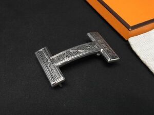 ■極美品■ HERMES エルメス トゥアレグ Hベルトバックル Ag925 ベルト用金具 メンズ レディース シルバー系 CA9559