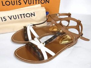 ■極美品■ LOUIS VUITTON ルイヴィトン エクスプローラー フラットサンダル 表記サイズ38(約24.5cm) 靴 シューズ ブラウン系 AR5163