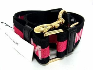 # new goods # unused # MARC JACOBS Mark Jacobs Logo webbing bag for shoulder strap black group × pink series AP8579