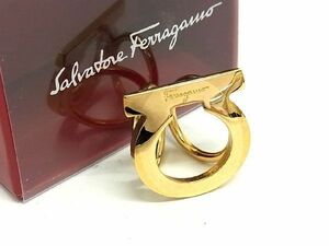 ■新品■未使用■ Salvatore Ferragamo フェラガモ ガンチーニ スカーフリング スカーフ留め メンズ レディース ゴールド系 AQ6292