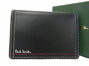 ■新品■未使用■ Paul Smith ポールスミス レザー カードケース パスケース カード入れ 名刺入れ メンズ ブラック系 BE5329