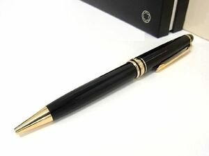 1円 ■新品同様■ MONT BLANC モンブラン マイスターシュティック ツイスト式 ボールペン 筆記用具 文房具 ブラック系×ゴールド系 AP7705