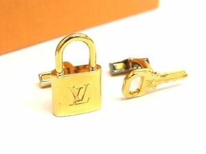 1円 ■美品■ LOUIS VUITTON ルイヴィトン Ｍ64601 ブトンドゥ マンシェット カデナ エ クレ SV925 カフスリンクス ゴールド系 AP9034