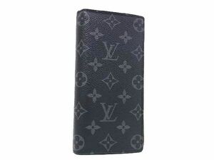 ■新品同様■ LOUIS VUITTON ヴィトン M61697 モノグラムエクリプス ポルトフォイユブラザ 二つ折り 長財布 ブラック系 AP9057