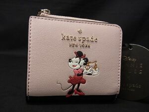 ■新品■未使用■ kate spade ケイトスペード WLR00285 ディズニー コラボ レザー ミニー 二つ折り 財布 ウォレット BB7145アZ