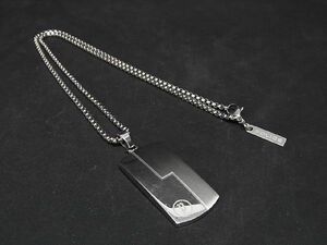 1円 ■美品■ POLICE ポリス SS ネックレス ペンダント アクセサリー メンズ シルバー系 BF3360