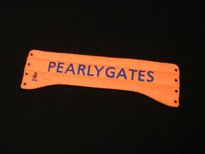 1円 ■新品■未使用■ PEARLY GATES パーリーゲイツ マフラー 防寒具 メンズ レディース オレンジ系 AL7838