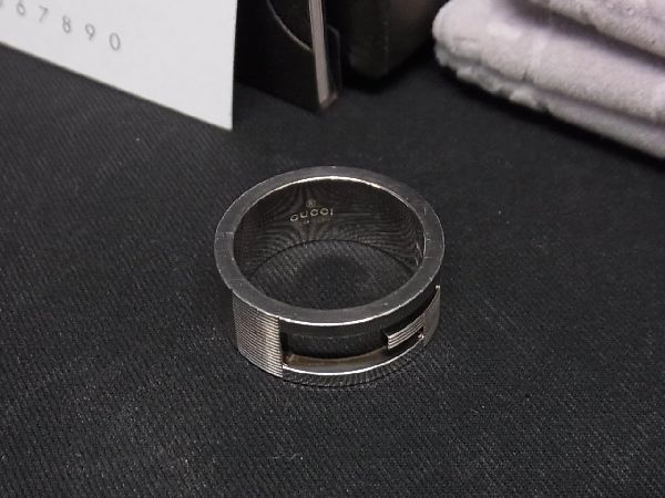 GUCCI◇リング/SV925/11号/SLV/メンズGGゴースト/使用感有-
