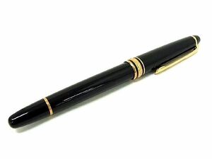 1円 ■美品■ MONT BLANC モンブラン マイスターシュテュック ペン先 14K 585 14金 万年筆 筆記用具 文房具 ブラック系 AR9116