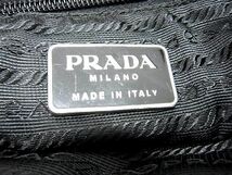 1円 PRADA プラダ テスートナイロン 巾着型 リュックサック バックパック レディース メンズ ブラック系 CB0869_画像6