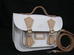 1円 ■極美品■ Vivienne Westwood ヴィヴィアンウエストウッド オーブ レザー 2WAY ハンドバッグ ショルダー 斜め掛け ホワイト系 AR9903