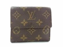 1円 LOUIS VUITTON ルイヴィトン M61652 モノグラム ポルトモネ ビエ カルトクレディ 三つ折り 財布 札入れ 小銭入れ ブラウン系 AQ9335_画像1