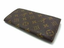 1円 LOUIS VUITTON ルイヴィトン M61725 モノグラム ポシェット ポルトモネ クレディ 二つ折り 長財布 ウォレット ブラウン系 AQ8895_画像2