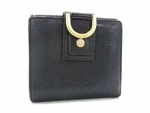 1円 GUCCI グッチ アビー レザー 二つ折り 財布 ウォレット 札入れ 小銭入れ レディース メンズ ブラック系 AQ8900_画像1