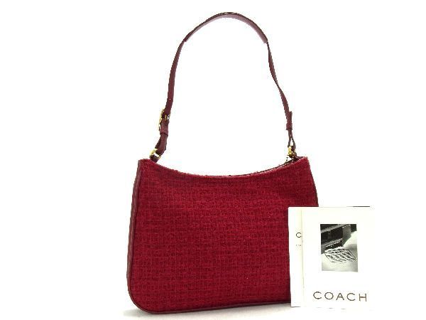 Yahoo!オークション -「coach 赤 バッグ」の落札相場・落札価格