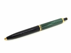 1円 ■極美品■ Pelikan ペリカン スーベレーン ノック式 ボールペン 筆記用具 文房具 ステーショナリー グリーン系×ブラック系 AQ9509