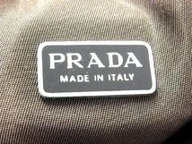 1円 PRADA プラダ テスートナイロン クラッチバッグ セカンドバッグ ポーチ メンズ レディース ブラウン系 AP9339_画像5