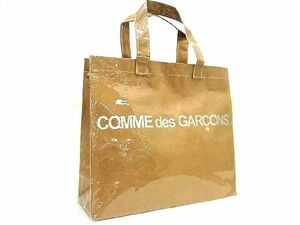 1円 ■極美品■ COMME des GARCONS コム デ ギャルソン PVC トートバッグ ハンドバッグ レディース ブラウン系 AT0224