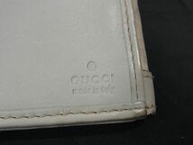 1円 GUCCI グッチ 208566 486430 グッチシマ レザー 二つ折り 財布 ウォレット 小銭入れ 札入れ レディース アイボリー系 AP9382_画像6