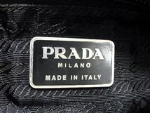 1円 PRADA プラダ B6677F テスートナイロン 巾着型 リュックサック バックパック デイパック レディース メンズ ブラック系 BG3963_画像6