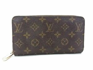 1円 LOUIS VUITTON ルイヴィトン M60017 モノグラム ジッピーウォレット ラウンドファスナー 長財布 ウォレット ブラウン系 AQ8999