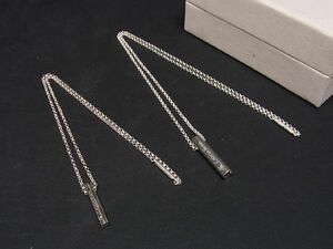 ■美品■ Calvin Klein カルバンクライン ペア ネックレス ペンダント アクセサリー メンズ レディース 2点セット シルバー系 DD4392