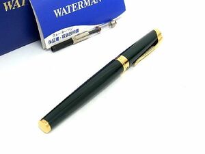 1円 ■美品■ WATERMAN ウォーターマン ペン先 18K 750 18金 万年筆 筆記用具 文房具 ステーショナリー ダークグリーン系 AR9250