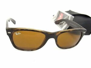 1円 ■美品■ Ray-Ban レイバン サングラス RB2132 NEW WAYFARER 710 52□18 3N メガネ 眼鏡 メンズ レディース ブラウン系 AS3344