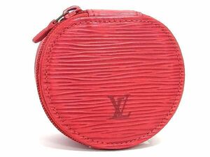 1円 ■美品■ LOUIS VUITTON ルイヴィトン M48217 エピ エクランビジュー ジュエリーケース マルチポーチ カスティリアンレッド BG3803