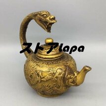 特売！ 急須 竜 銅器 銅製品 鎮宅辟邪 開運風水 招財 置物 工芸品 装飾品 q1505_画像3