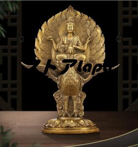 強くお勧め ☆高品質 純銅 手作り 工芸品 置物を置く収蔵品 仏像 仏教 孔雀明王 q584
