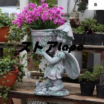 人気美品★ オブジェ 北欧 庭 植木鉢 ガーデンオーナメント インテリア 天使 エィンジェル カワイイ おしゃれ クリエイティブ装飾 q648_画像5