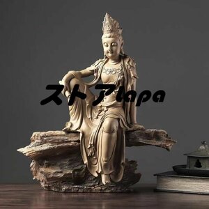 極上品 ☆自在観音菩薩禅意仏像置物 q1433