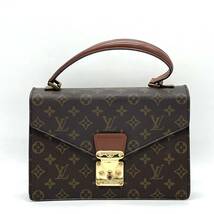 N 1円 良品 LOUIS VUITTON ルイヴィトン モノグラム コンコルド ハンドバッグ ゴールド金具 ヴィンテージ M51190_画像1