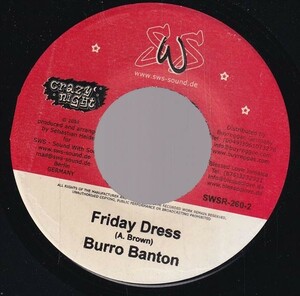 [Crazy Night Riddim] Burro Banton - Friday Dress / Jan Burger - Reggae Tribute To John Coltrane CA068