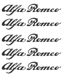 ステッカー　ALFA ROMEO type B 5枚set