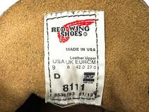 ◎RED WING/レッドウィング 8111 アイアンレンジャー コルクソール US9 27.0cm USA製 ワーカーブーツ シューズ 靴 現状品_画像8