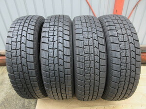 a冬1501 ダンロップ WINTER MAXX WM02 155/65R13 73Q 2021年 スタッドレス 中古 4本 ♪ DUNLOP ウィンターマックスゼロツー