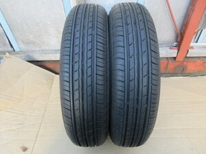 b夏76 ヨコハマ BluEarth-ES ES32 145/80R13 75S 2023年 中古 タイヤ 2本 ♪ バリ山 YOKOHAMA ブルーアース