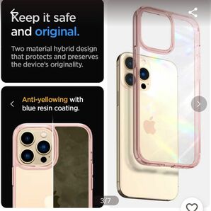 Spigen iPhone13Proケース クリア 衝撃吸収 米軍MIL規格取得 透明 TPU バンパーケース 2重構造 