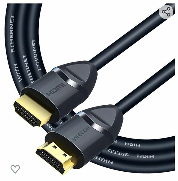 veecoh 4K HDMI ケーブルハイスピード 3m 2本セット HDMIケーブル