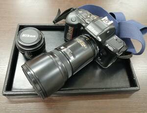 #24204A 【Nikon】 ニコン カメラ レンズ セット F-401s AF NIKKOR 180mm 1:2.8 AF NIKKOR 50mm 1:1.4 ジャンク 現状品