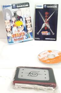 ★動作品★ 任天堂 ゲームキューブ ナルト３　箱、ケース、非売品購入特典付 naruto nintendo gamecube