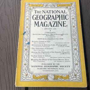 1929 JAN 20`S ナショナル　ジオグラフィック　ネイティブ　アメリカン　アリゾナ　１９２９