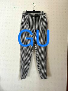 【GU】パンツ チェック テーパードパンツ Lサイズ