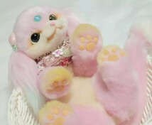 ピーチカーバンクル＊幻獣＊ぬいぐるみ＊アートドール＊ハンドメイド＊テディベア＊ doll animal artdoll _画像3